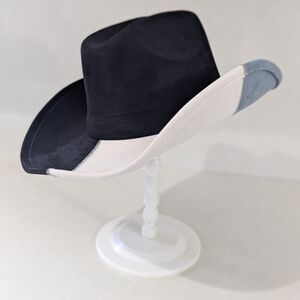 Stylish Black and White Cowboy Hat